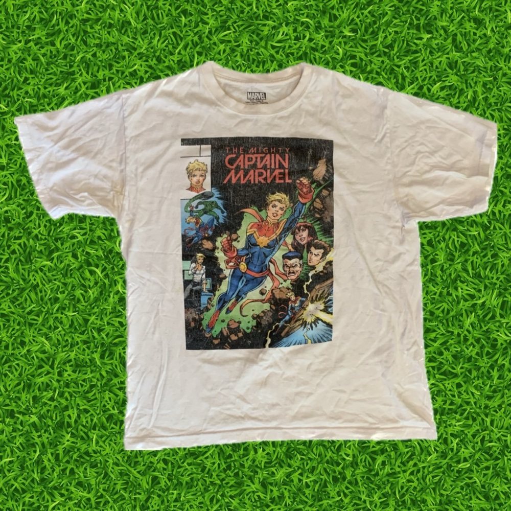 Marvel’s Captain Marvel Spider-Man Comic Book Graphic T Shirt Size Medium